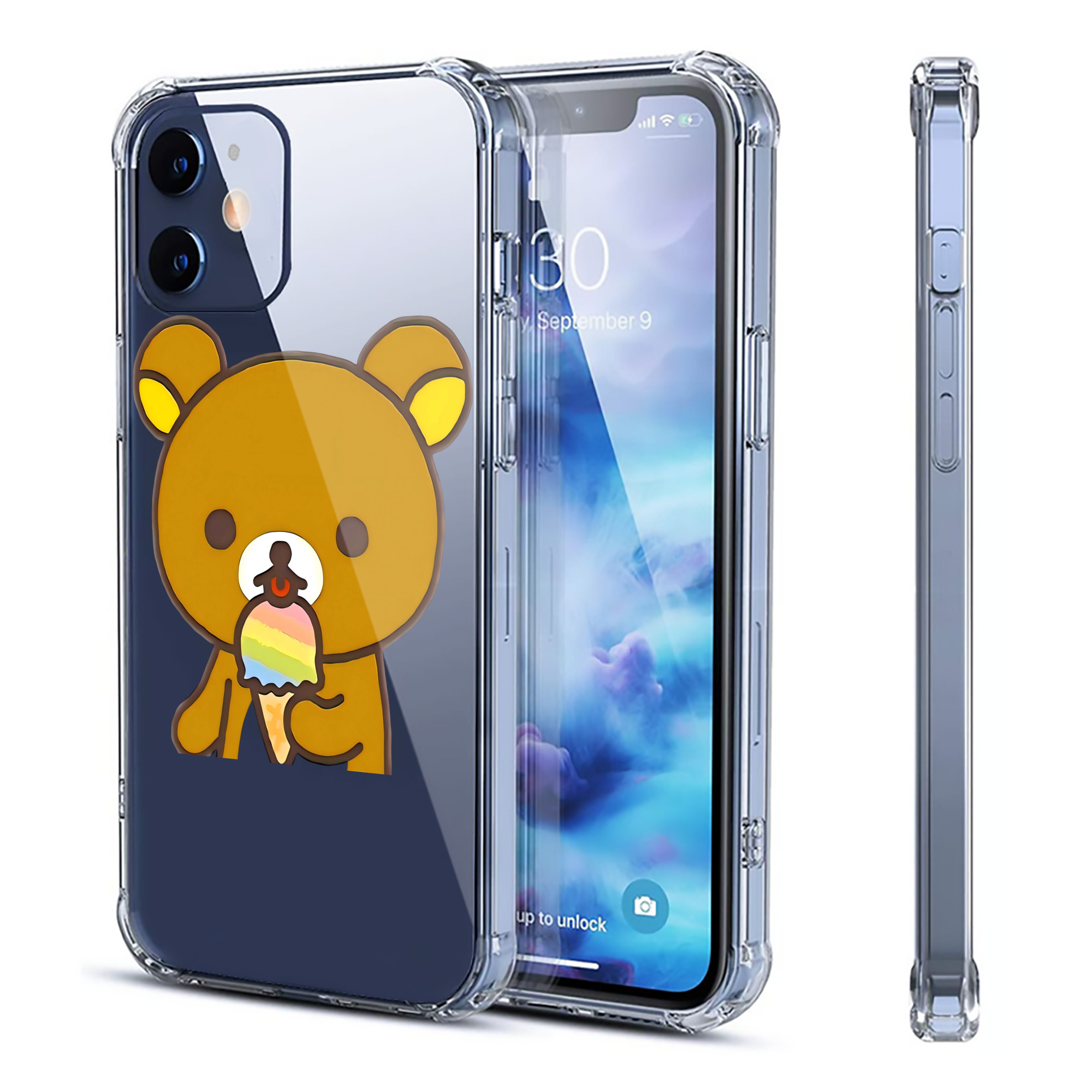 （画像用） リラックマ リラックマ キイロイトリ Rilakkuma Korilakkuma Kiiroitori 【iPhone 12シリーズ対応】透明スマホケース（クリアソフトケース）